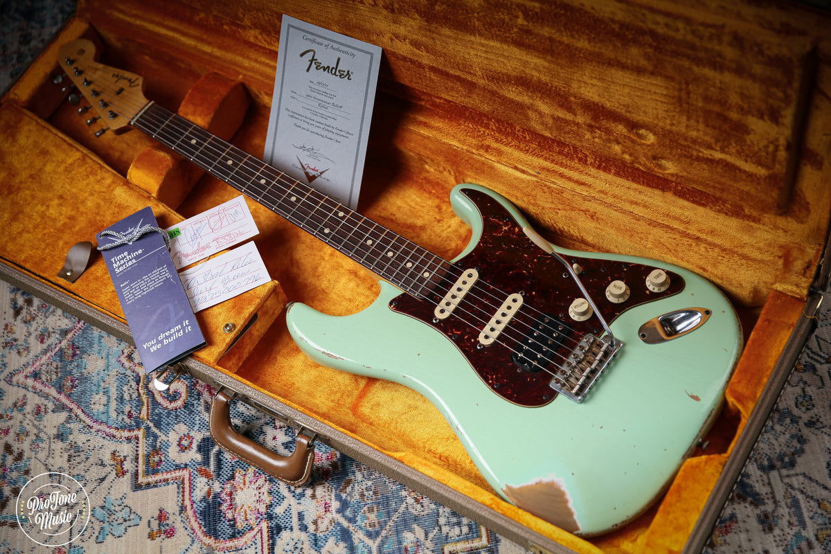 Fender USA Custom Shop 1960 HSS Stratocaster Relic Surf Green - ProTone Music Limited