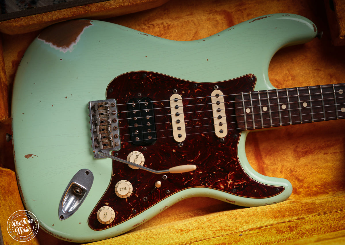 Fender USA Custom Shop 1960 HSS Stratocaster Relic Surf Green - ProTone Music Limited