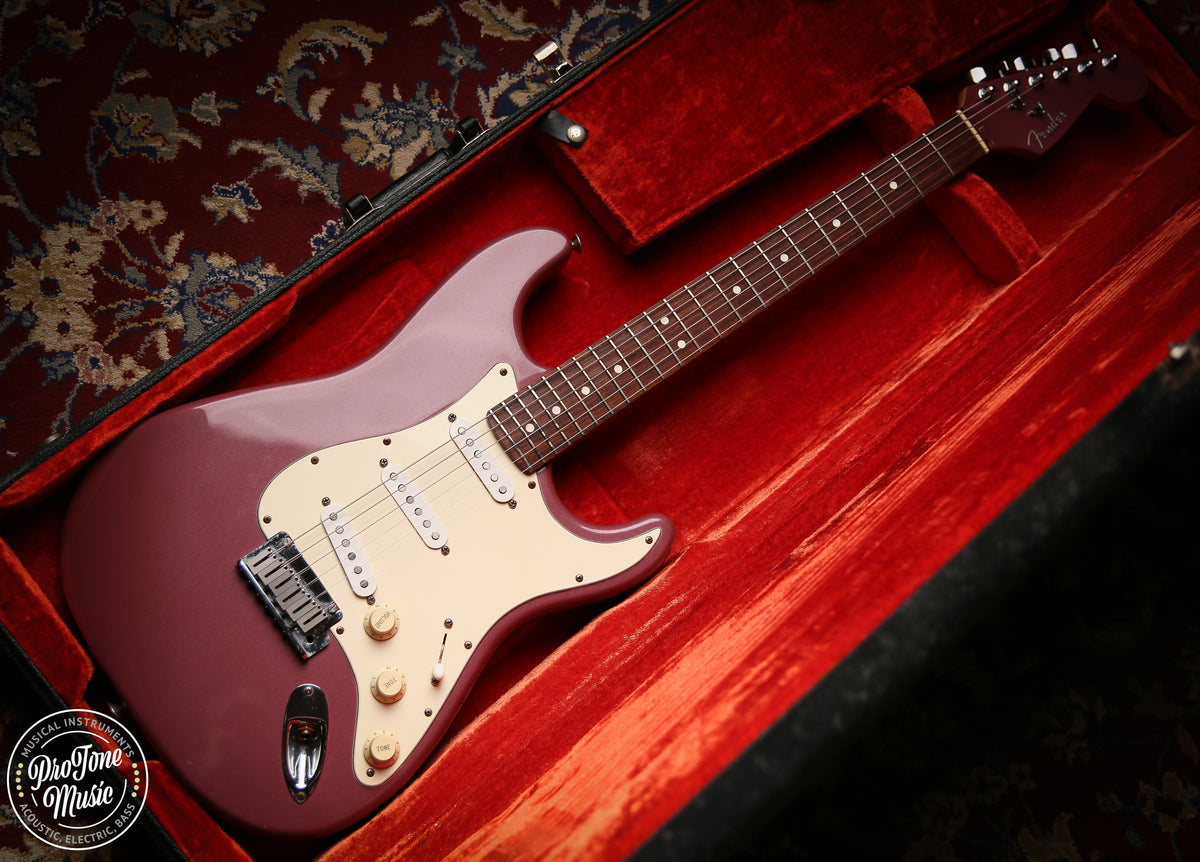 1995 Fender American Stratocaster Matching Headstock Burgundy Mist - ProTone Music Limited