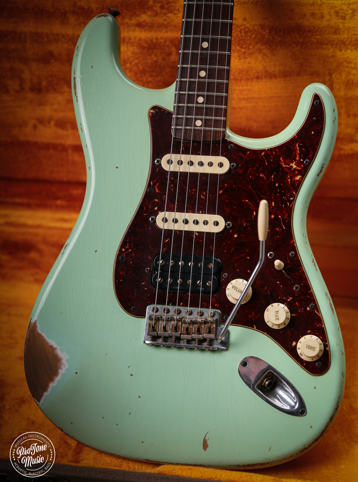 Fender USA Custom Shop 1960 HSS Stratocaster Relic Surf Green - ProTone Music Limited