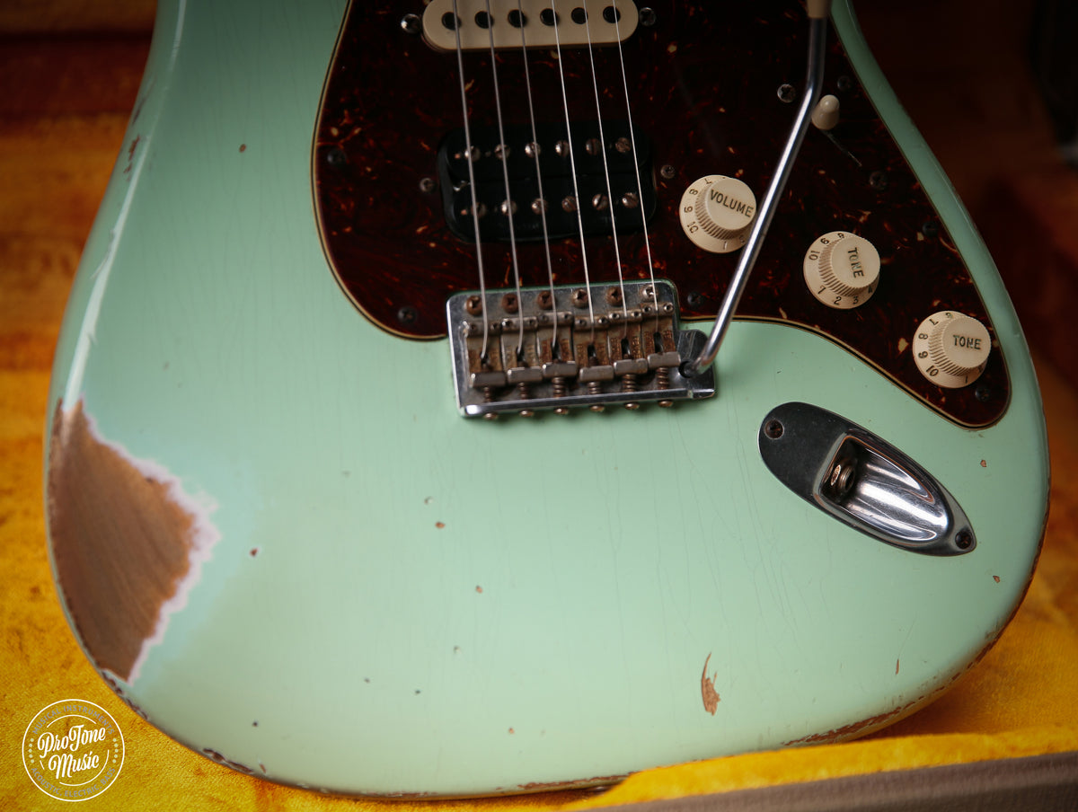 Fender USA Custom Shop 1960 HSS Stratocaster Relic Surf Green - ProTone Music Limited