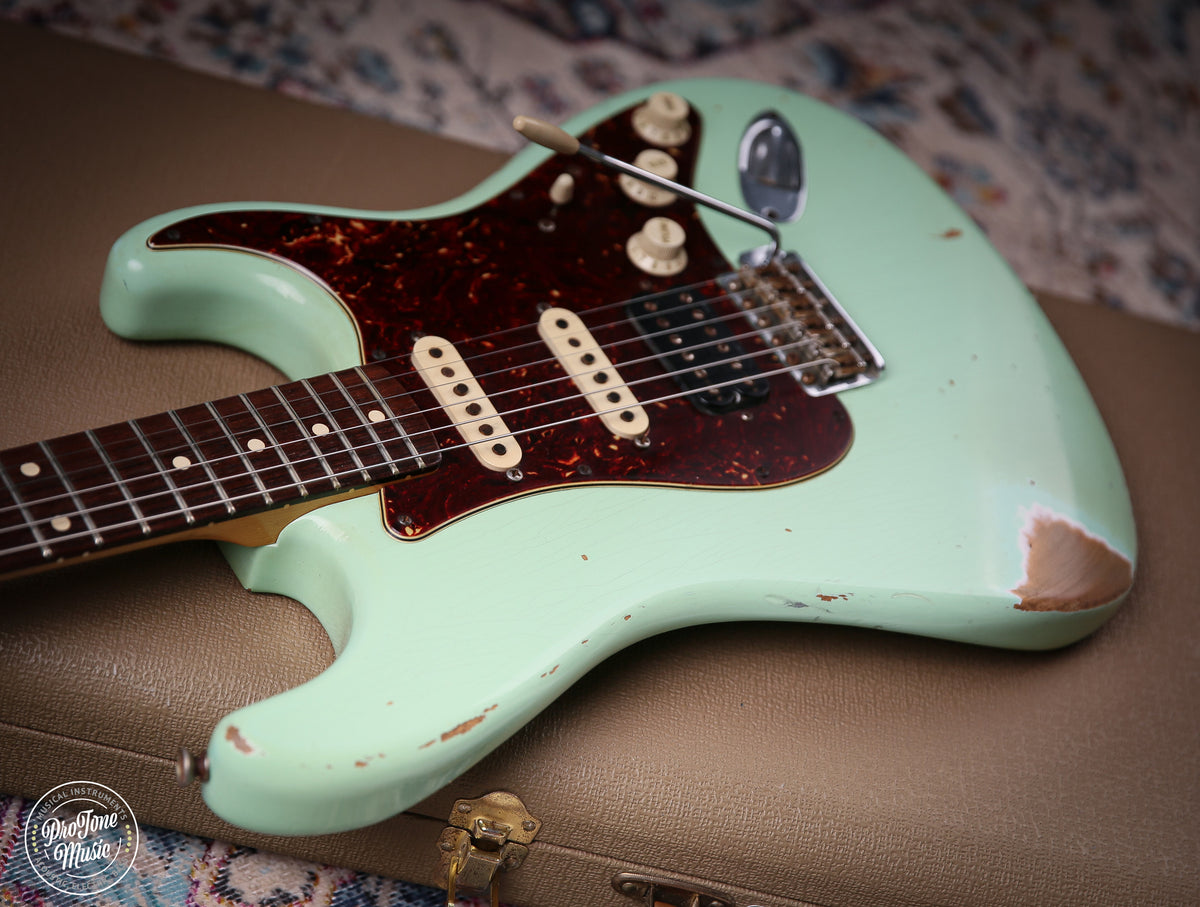 Fender USA Custom Shop 1960 HSS Stratocaster Relic Surf Green - ProTone Music Limited