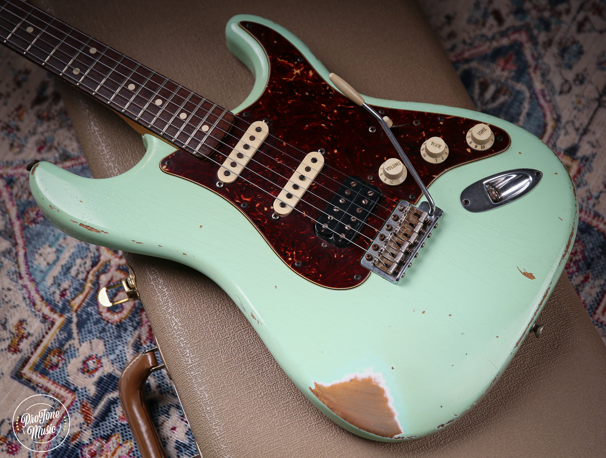 Fender USA Custom Shop 1960 HSS Stratocaster Relic Surf Green - ProTone Music Limited