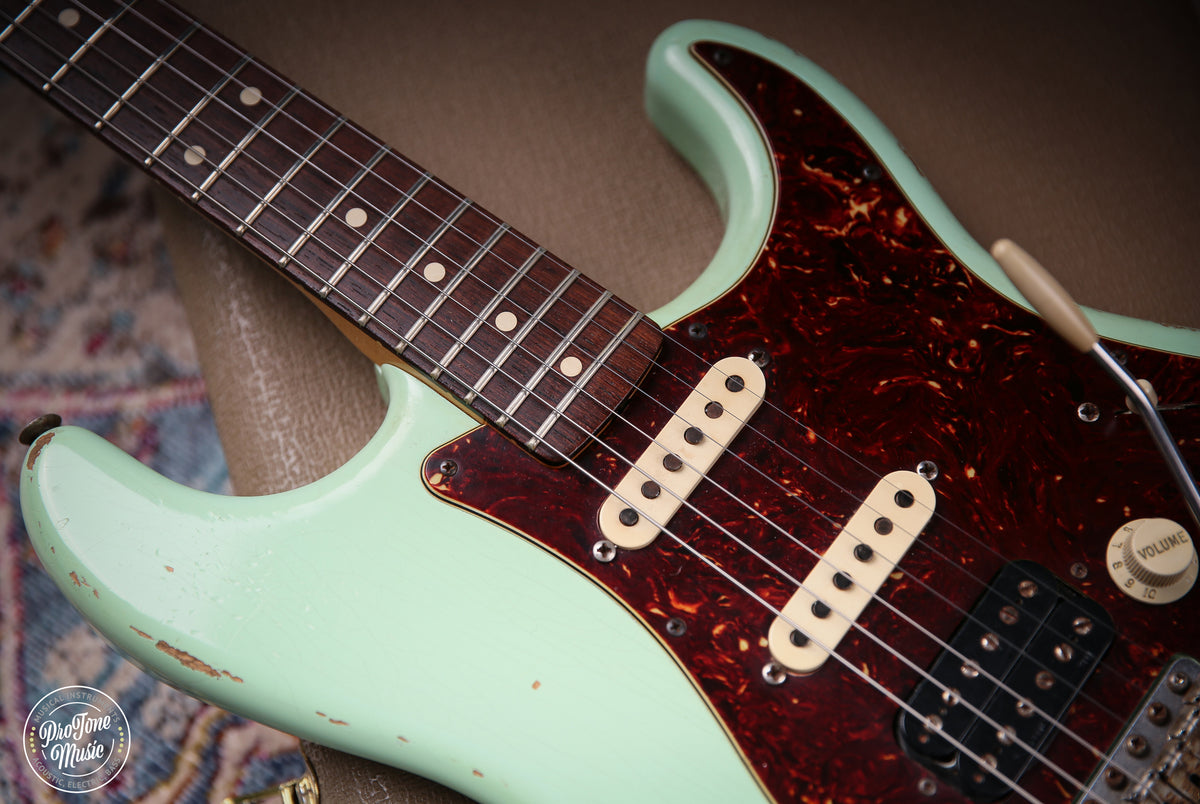 Fender USA Custom Shop 1960 HSS Stratocaster Relic Surf Green - ProTone Music Limited