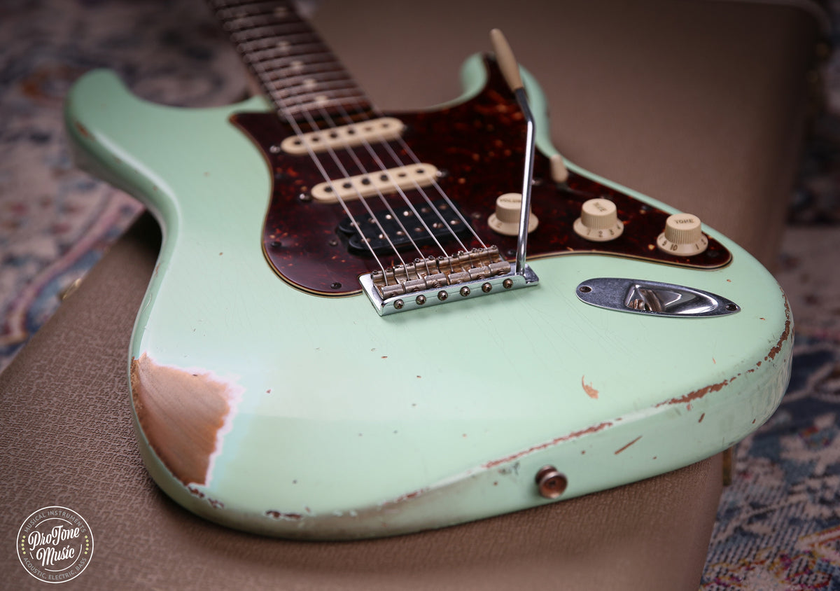 Fender USA Custom Shop 1960 HSS Stratocaster Relic Surf Green - ProTone Music Limited