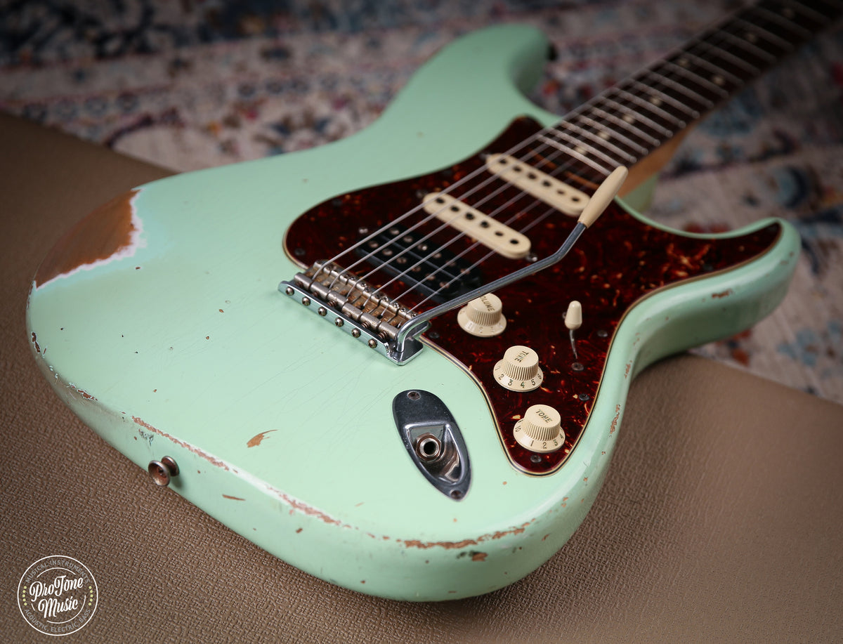 Fender USA Custom Shop 1960 HSS Stratocaster Relic Surf Green - ProTone Music Limited