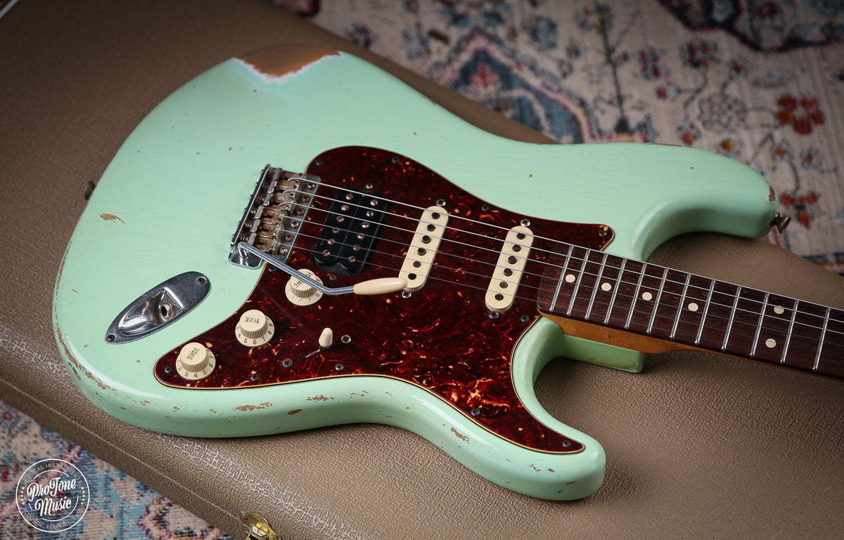 Fender USA Custom Shop 1960 HSS Stratocaster Relic Surf Green - ProTone Music Limited