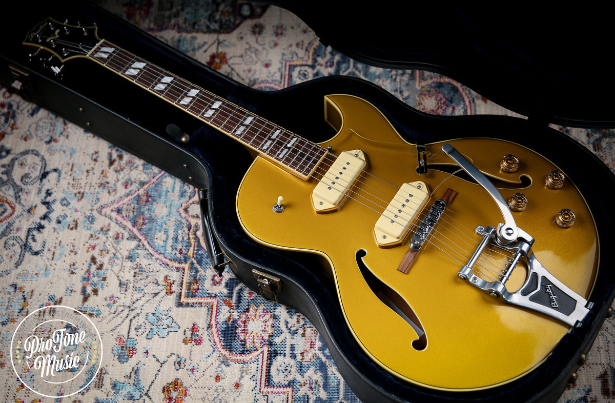 Peerless Gigmaster SC Hollow Body Metallic Gold - ProTone Music Limited