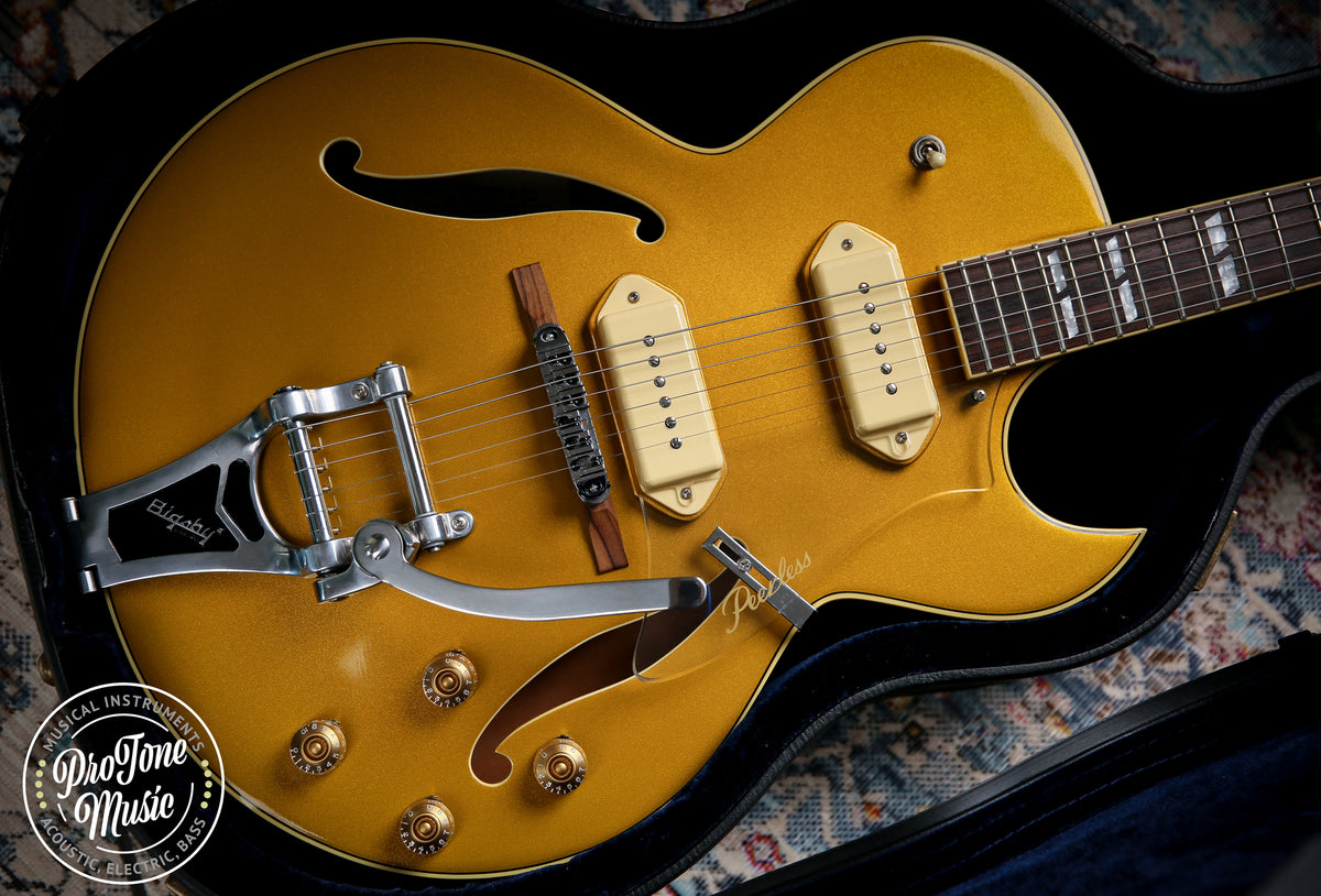 Peerless Gigmaster SC Hollow Body Metallic Gold - ProTone Music Limited