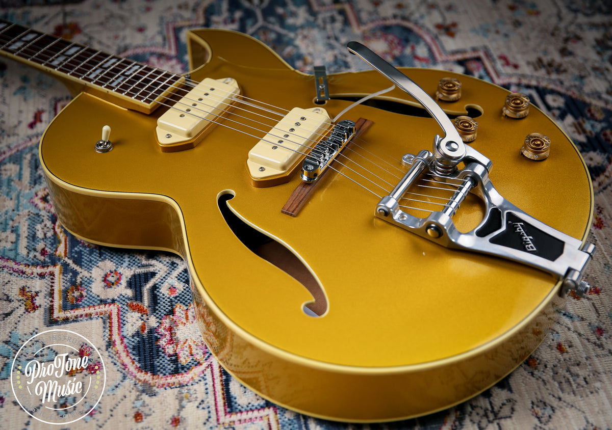 Peerless Gigmaster SC Hollow Body Metallic Gold - ProTone Music Limited