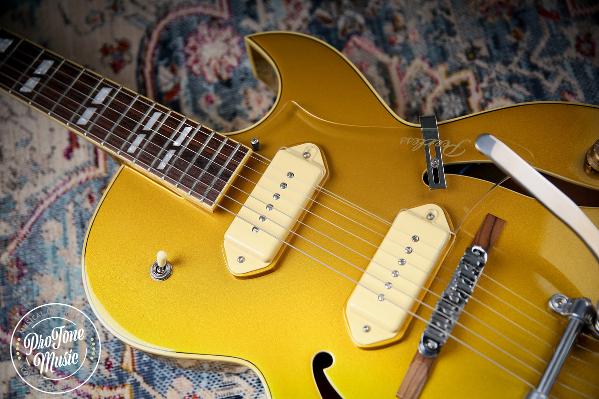 Peerless Gigmaster SC Hollow Body Metallic Gold - ProTone Music Limited