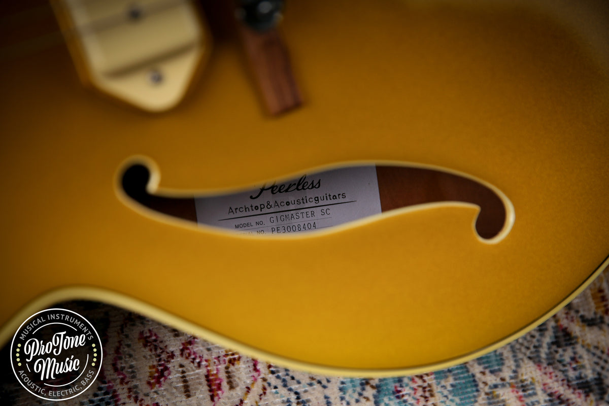 Peerless Gigmaster SC Hollow Body Metallic Gold - ProTone Music Limited