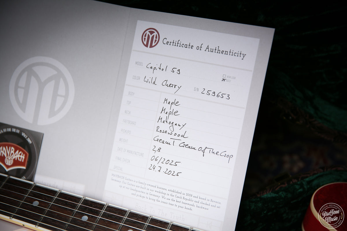 Maybach Capitol 59' Semi Hollow Aged Cherry Red