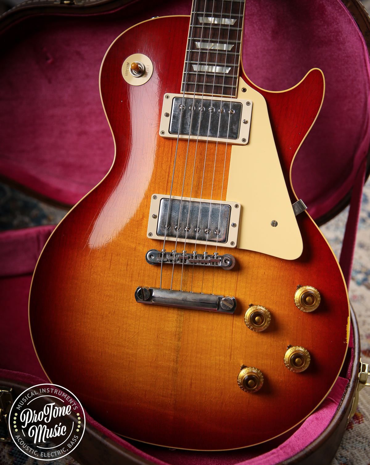 2022 Gibson Custom Shop 1958 Les Paul Murphy Lab Ultra Light Aged Washed Cherry Sunburst