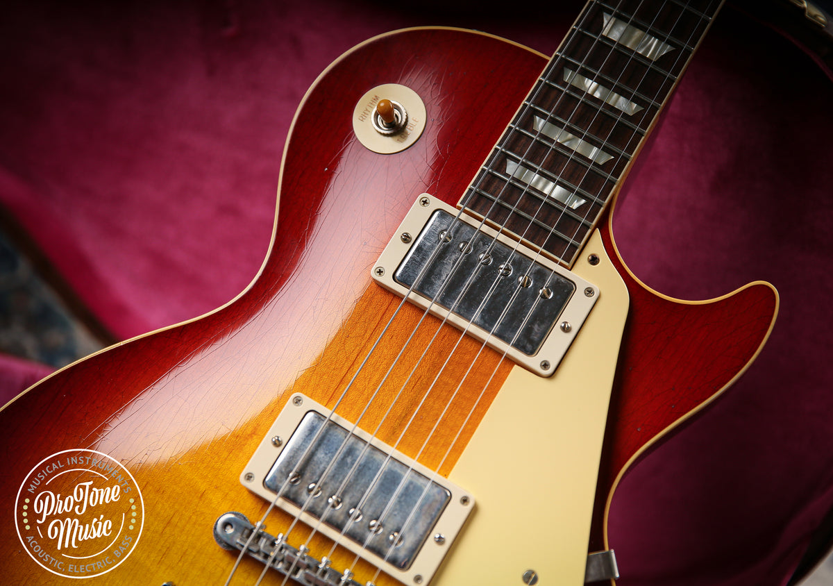 2022 Gibson Custom Shop 1958 Les Paul Murphy Lab Ultra Light Aged Washed Cherry Sunburst