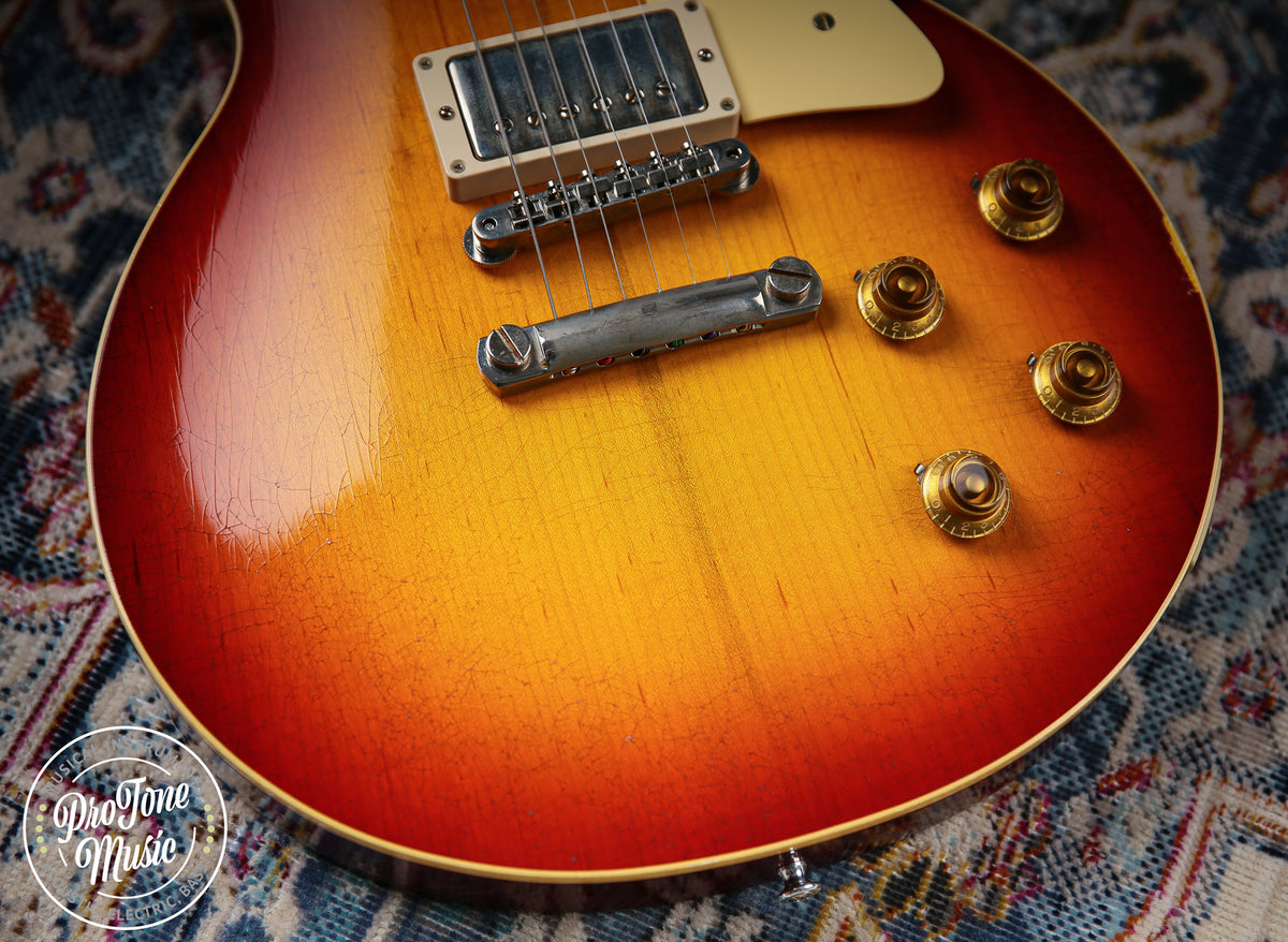 2022 Gibson Custom Shop 1958 Les Paul Murphy Lab Ultra Light Aged Washed Cherry Sunburst