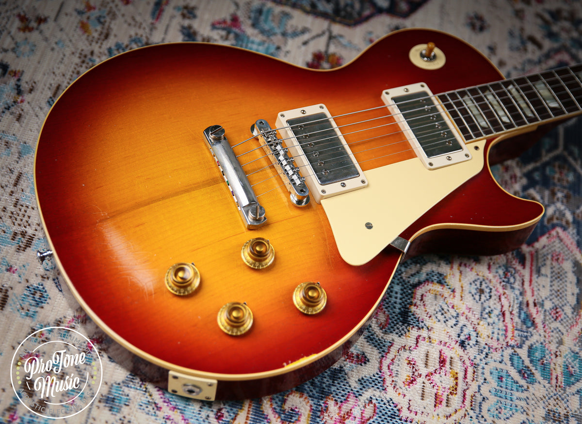 2022 Gibson Custom Shop 1958 Les Paul Murphy Lab Ultra Light Aged Washed Cherry Sunburst