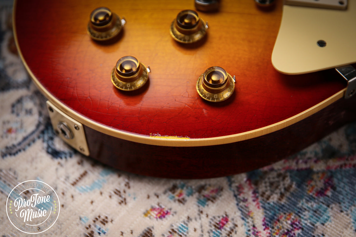 2022 Gibson Custom Shop 1958 Les Paul Murphy Lab Ultra Light Aged Washed Cherry Sunburst