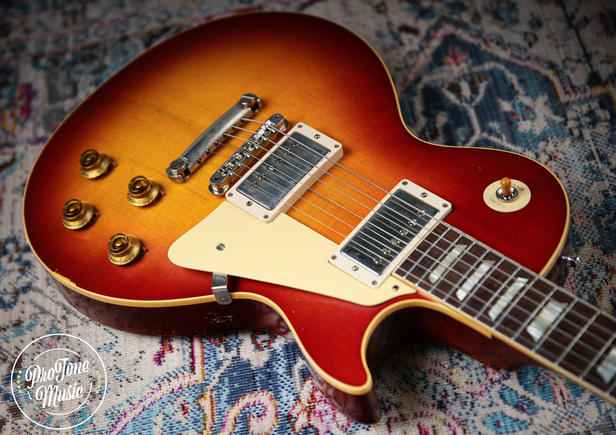 2022 Gibson Custom Shop 1958 Les Paul Murphy Lab Ultra Light Aged Washed Cherry Sunburst
