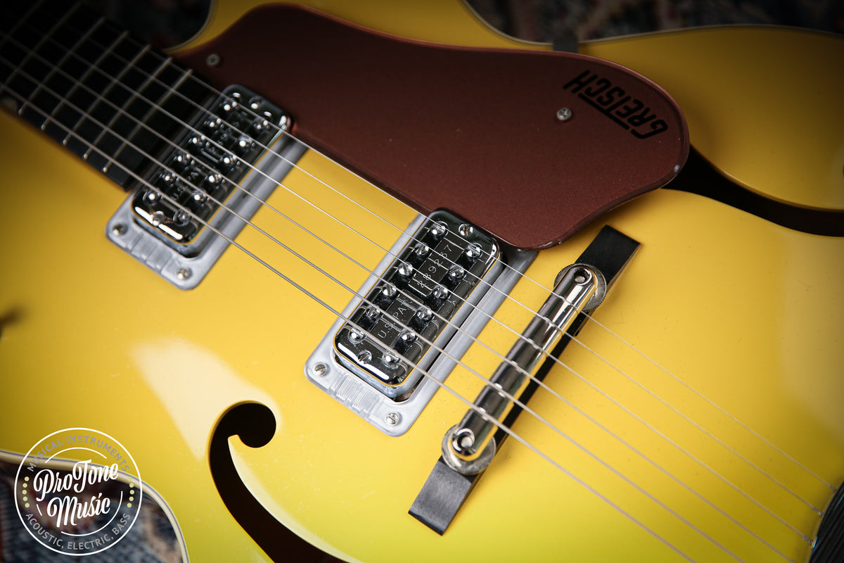 Gretsch G6118T 120th Anniversary Model Bamboo Yellow over Copper - ProTone Music Limited