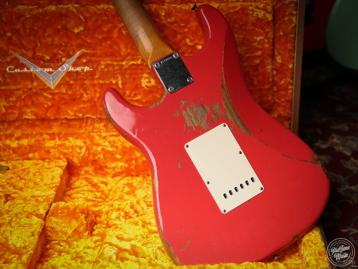 Fender USA Custom Shop 59' Stratocaster Heavy Relic Faded Fiesta Red