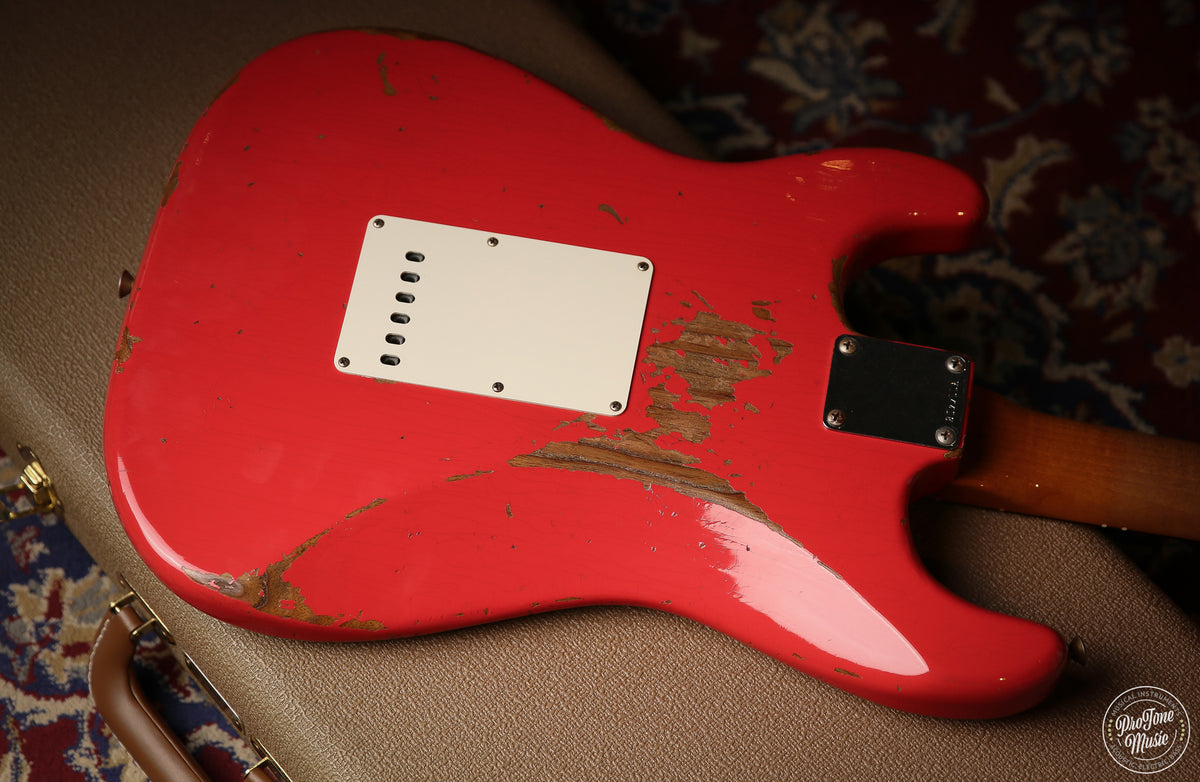 Fender USA Custom Shop 59' Stratocaster Heavy Relic Faded Fiesta Red