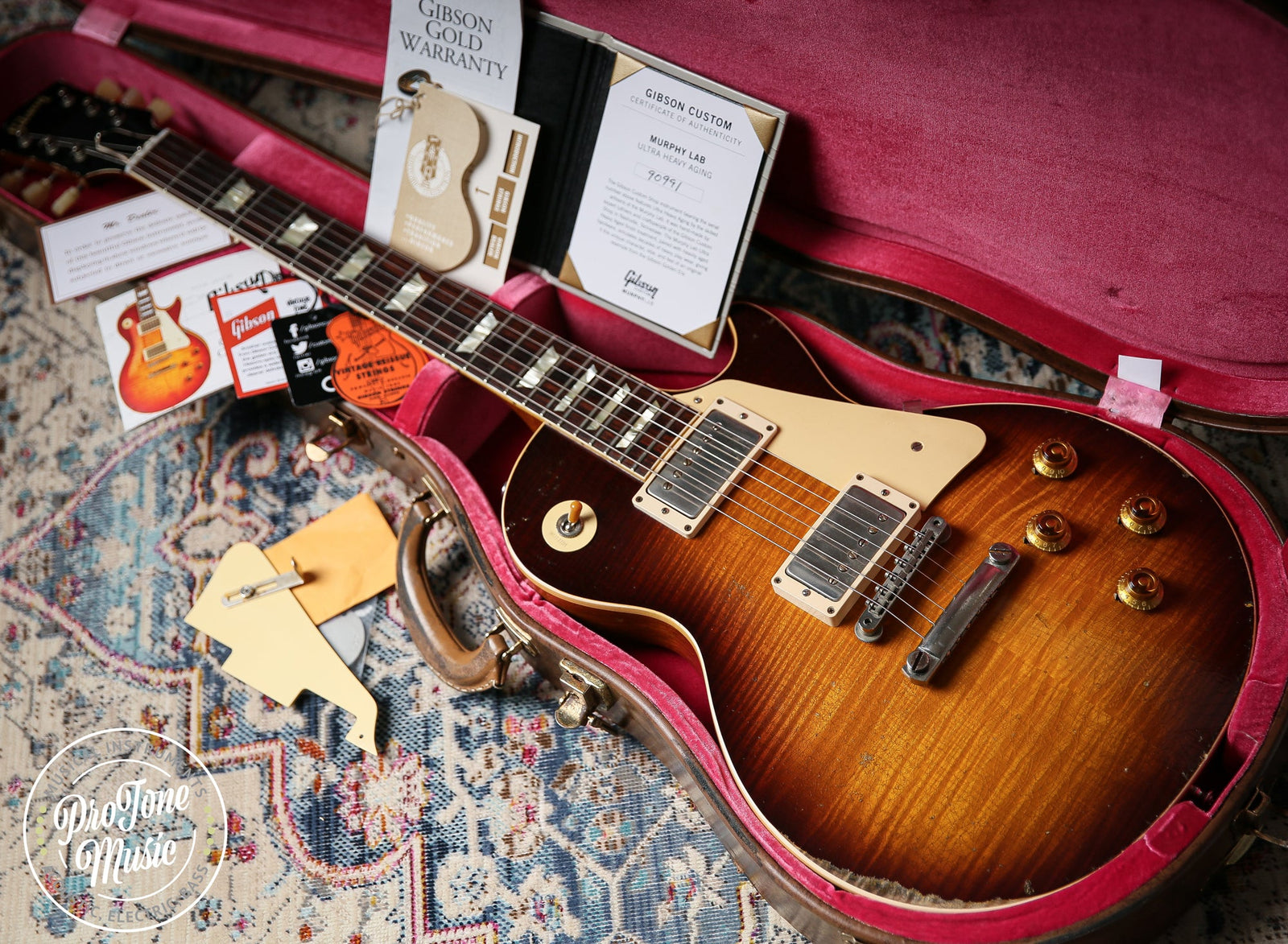 2020 Gibson Custom Shop 59' Les Paul Ultra Heavy Aged Murphy Lab Kindred Burst - ProTone Music Limited