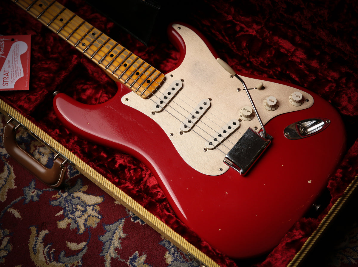 Fender USA Custom Shop 57&#39; Journyeman Relic Stratocaster Seminol Red HW POBLANOS - ProTone Music