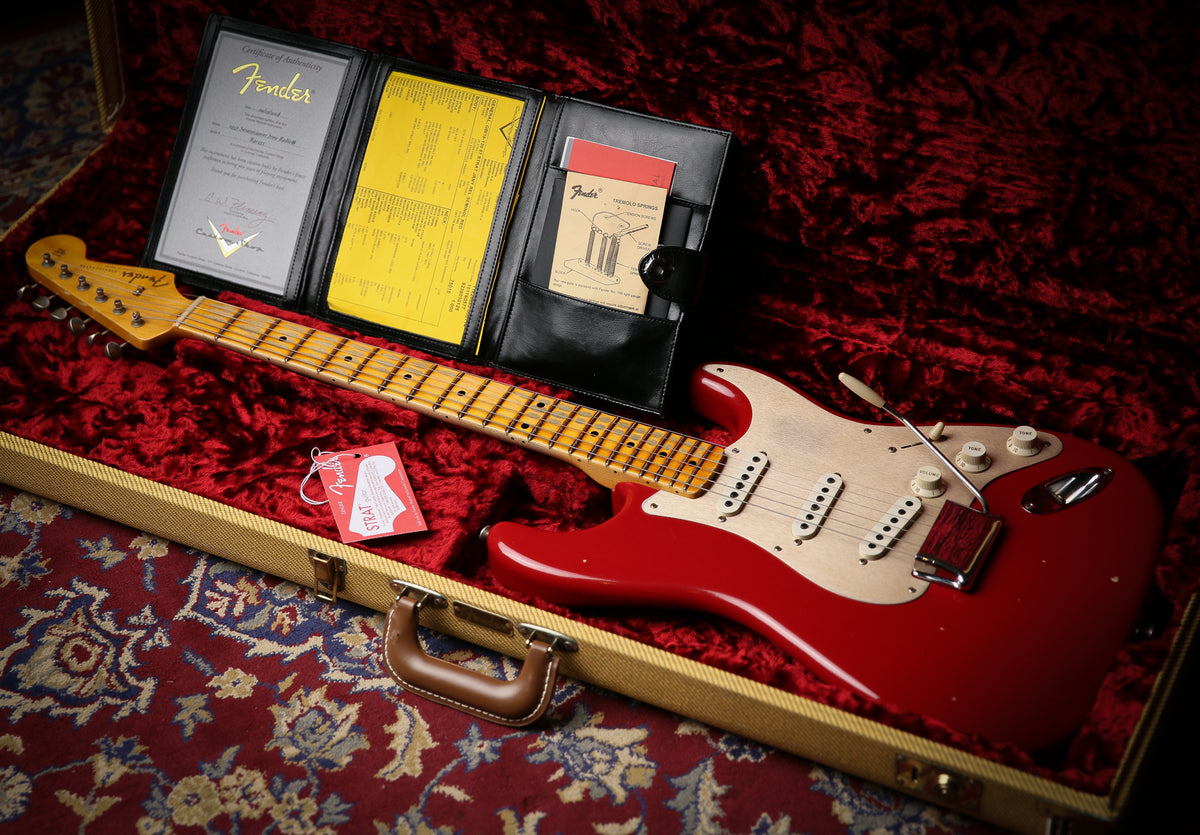 Fender USA Custom Shop 57&#39; Journyeman Relic Stratocaster Seminol Red HW POBLANOS - ProTone Music