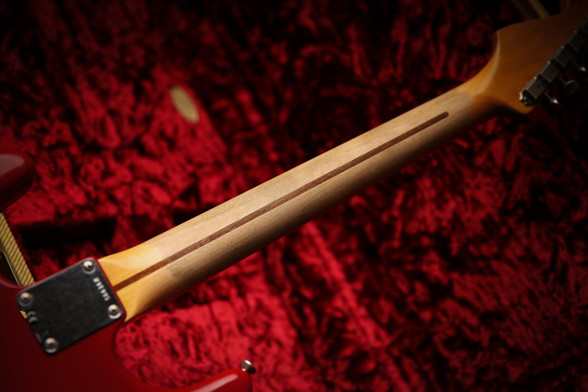 Fender USA Custom Shop 57&#39; Journyeman Relic Stratocaster Seminol Red HW POBLANOS - ProTone Music