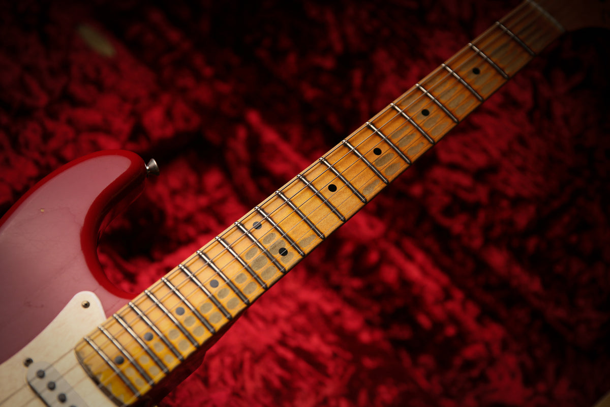 Fender USA Custom Shop 57&#39; Journyeman Relic Stratocaster Seminol Red HW POBLANOS - ProTone Music