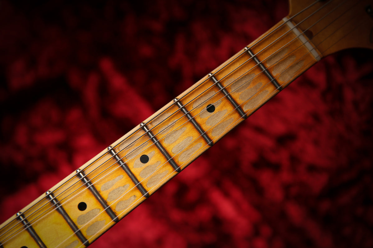 Fender USA Custom Shop 57&#39; Journyeman Relic Stratocaster Seminol Red HW POBLANOS - ProTone Music