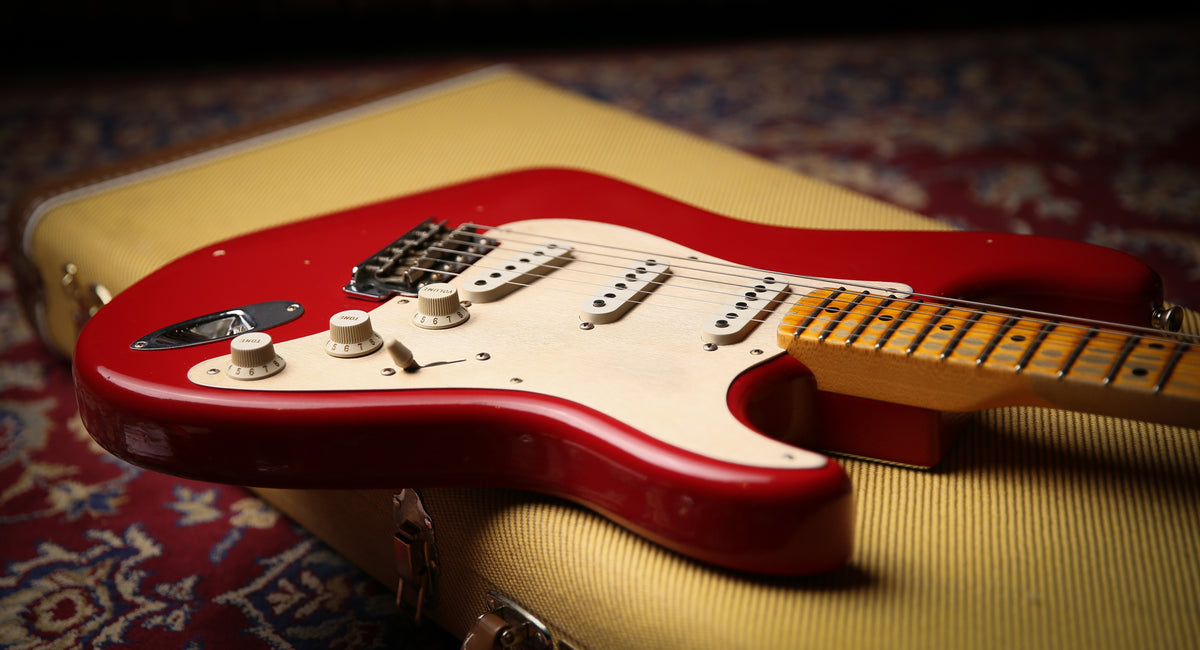 Fender USA Custom Shop 57&#39; Journyeman Relic Stratocaster Seminol Red HW POBLANOS - ProTone Music