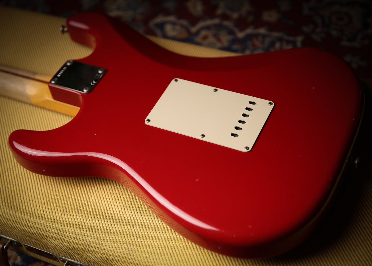 Fender USA Custom Shop 57&#39; Journyeman Relic Stratocaster Seminol Red HW POBLANOS - ProTone Music