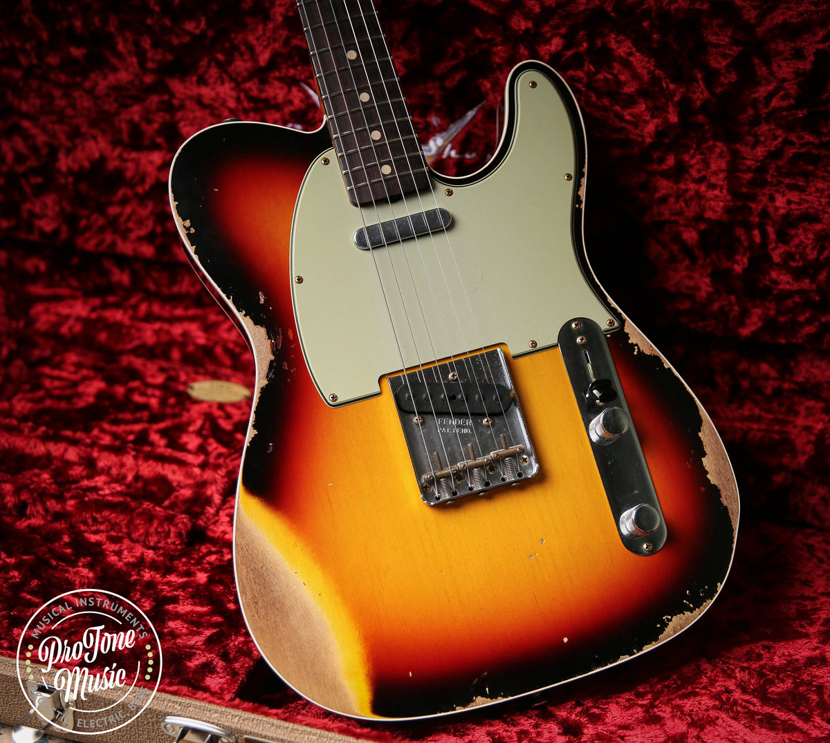 2025 Fender USA Custom Shop 1960 Tele Custom Heavy Relic 3 Tone Sunburst - ProTone Music Limited