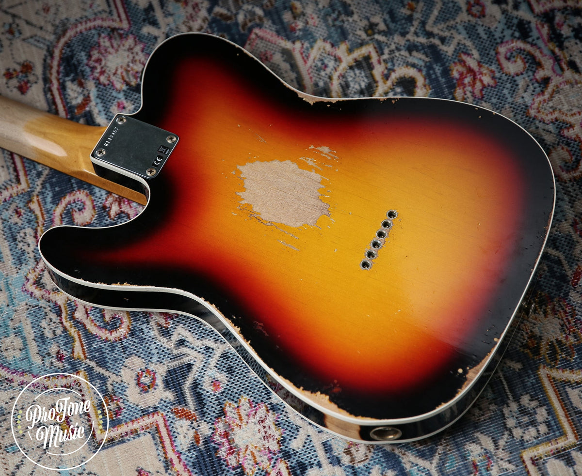2025 Fender USA Custom Shop 1960 Tele Custom Heavy Relic 3 Tone Sunburst - ProTone Music Limited