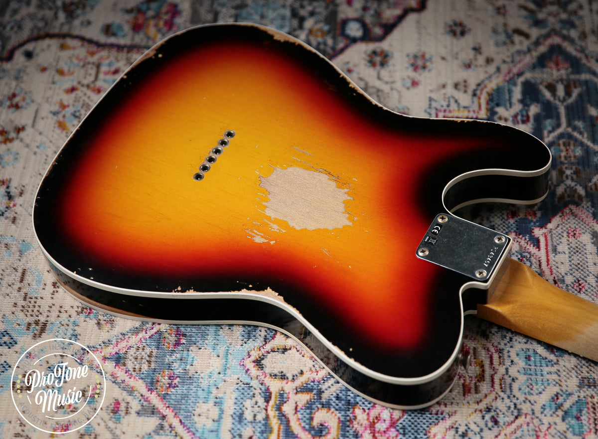 2025 Fender USA Custom Shop 1960 Tele Custom Heavy Relic 3 Tone Sunburst - ProTone Music Limited