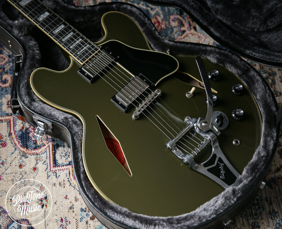 Epiphone Exclusive Shinichi Ubukata ES - 355 Custom Olive Drab - ProTone Music Limited
