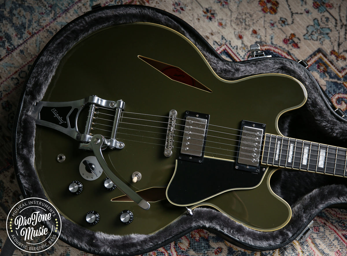 Epiphone Exclusive Shinichi Ubukata ES - 355 Custom Olive Drab - ProTone Music Limited