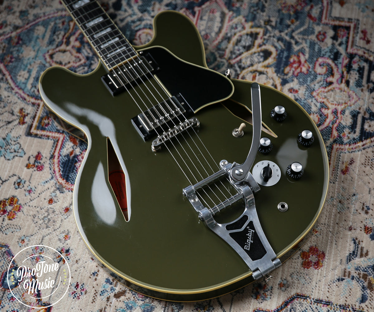 Epiphone Exclusive Shinichi Ubukata ES - 355 Custom Olive Drab - ProTone Music Limited