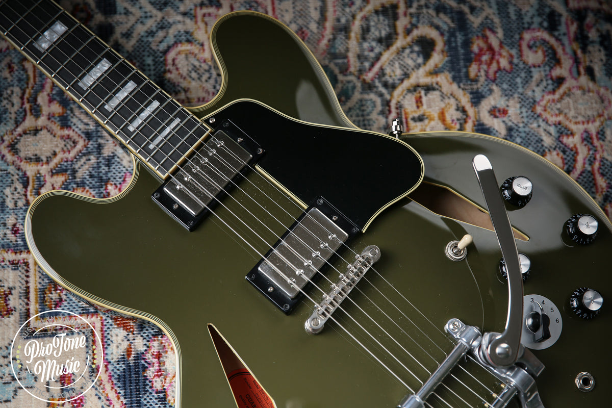 Epiphone Exclusive Shinichi Ubukata ES - 355 Custom Olive Drab - ProTone Music Limited