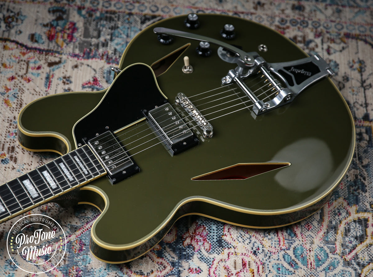 Epiphone Exclusive Shinichi Ubukata ES - 355 Custom Olive Drab - ProTone Music Limited