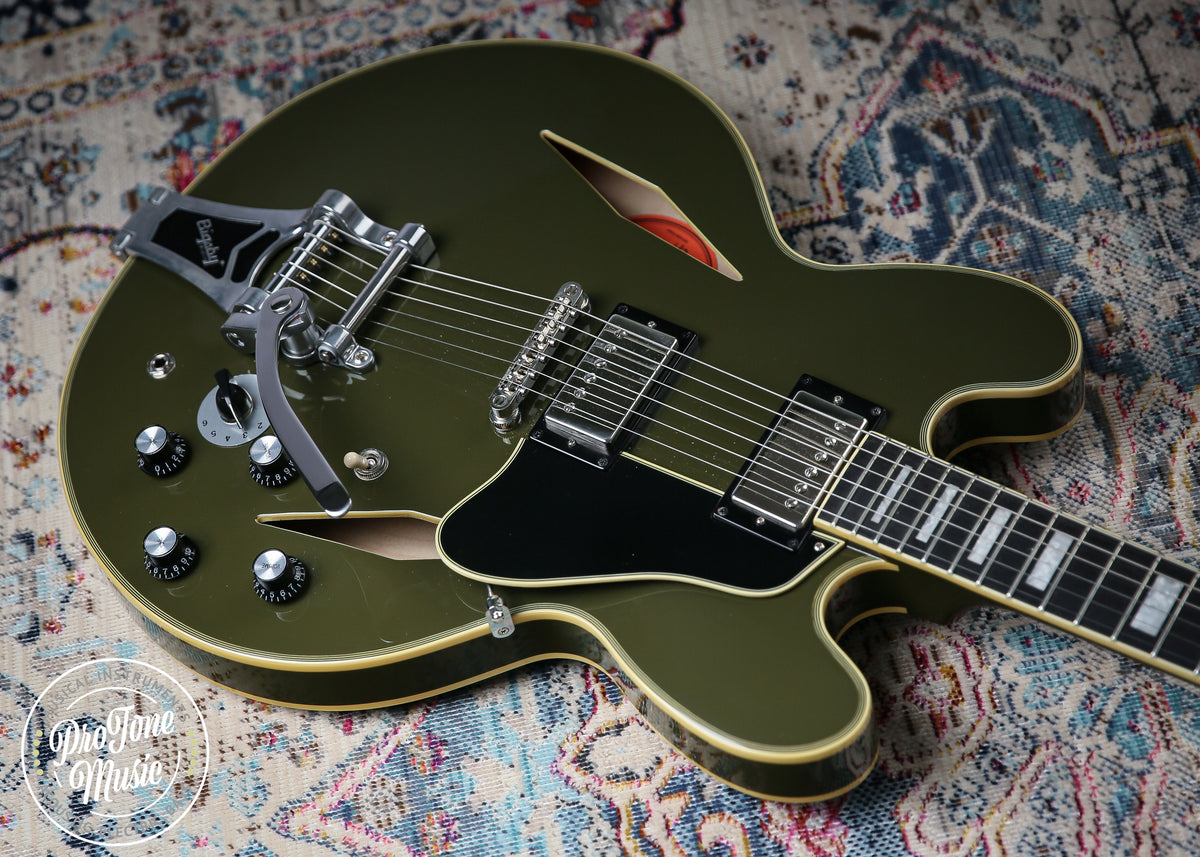 Epiphone Exclusive Shinichi Ubukata ES - 355 Custom Olive Drab - ProTone Music Limited