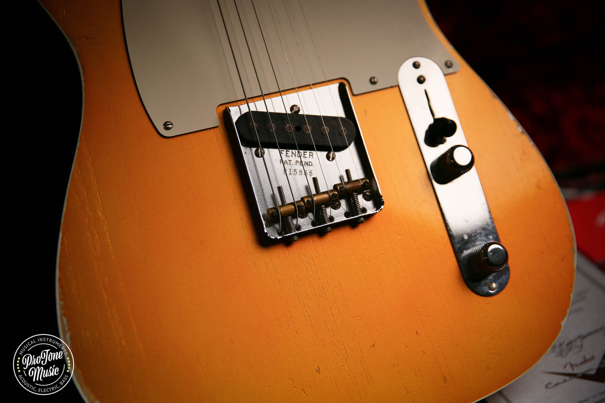 Fender Custom Shop 50s Relic Double Bound Telecaster Candy Tangerine Finish - ProTone Music