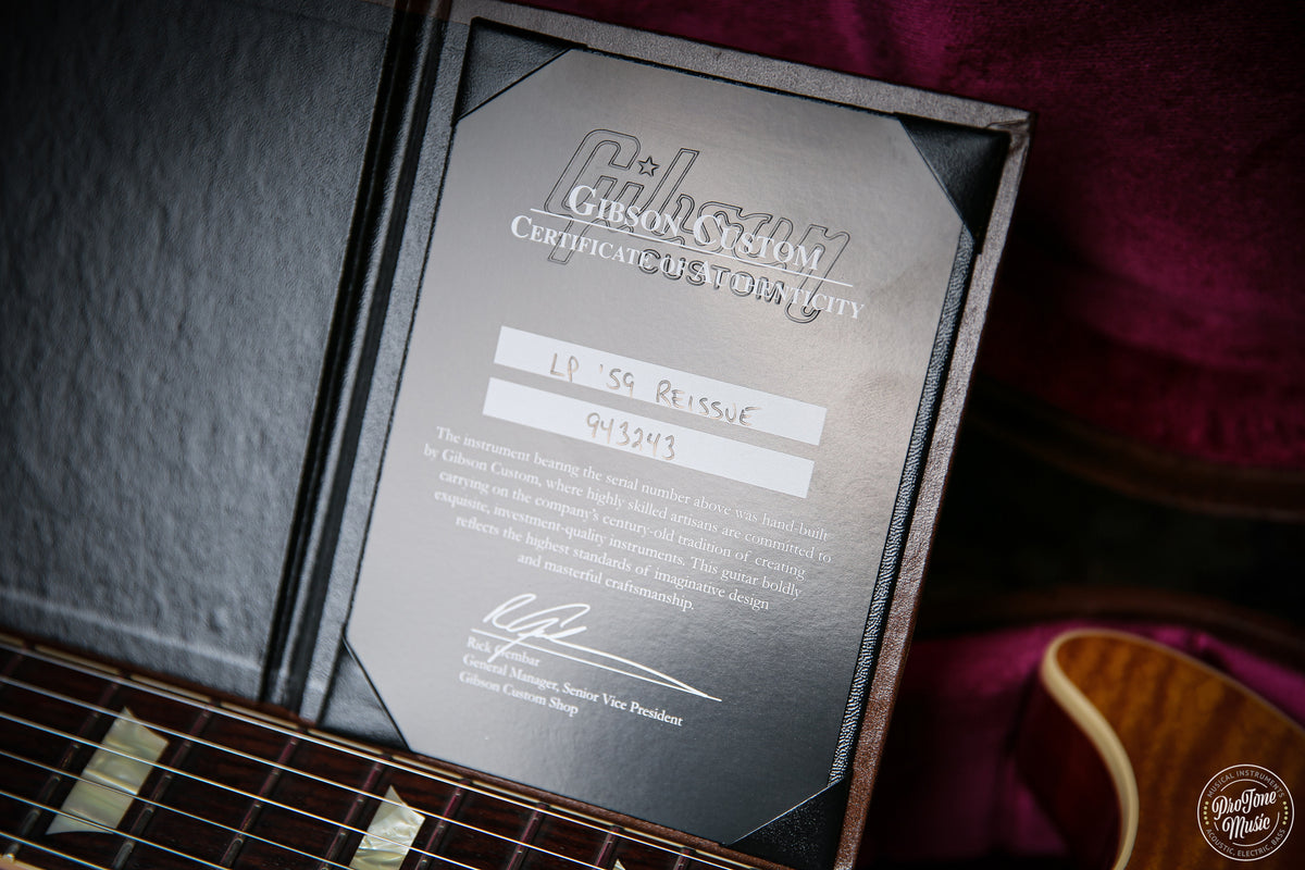 Gibson USA Custom Shop 59' Les Paul Flame Top Lemon Burst