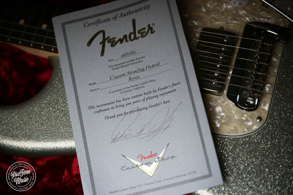 2003 Fender USA Custom Shop Strat/Jag Hybrid Sparkle Masterbuild Dennis Galuszka - ProTone Music