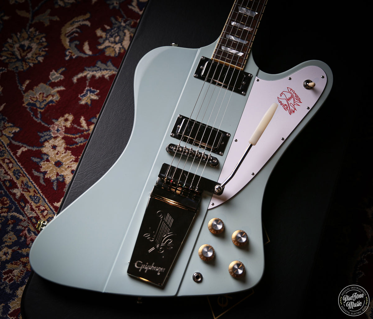 Epiphone Inspired by Gibson 1963 Firebird V Maestro Vibrola Frost Blue