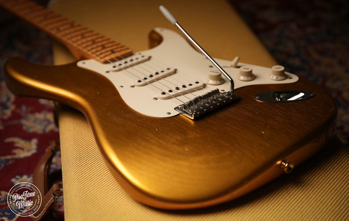 Fender Custom Shop 57&#39; Journeyman Relic Stratocaster Frost Gold &amp; Case &amp; COA - ProTone Music