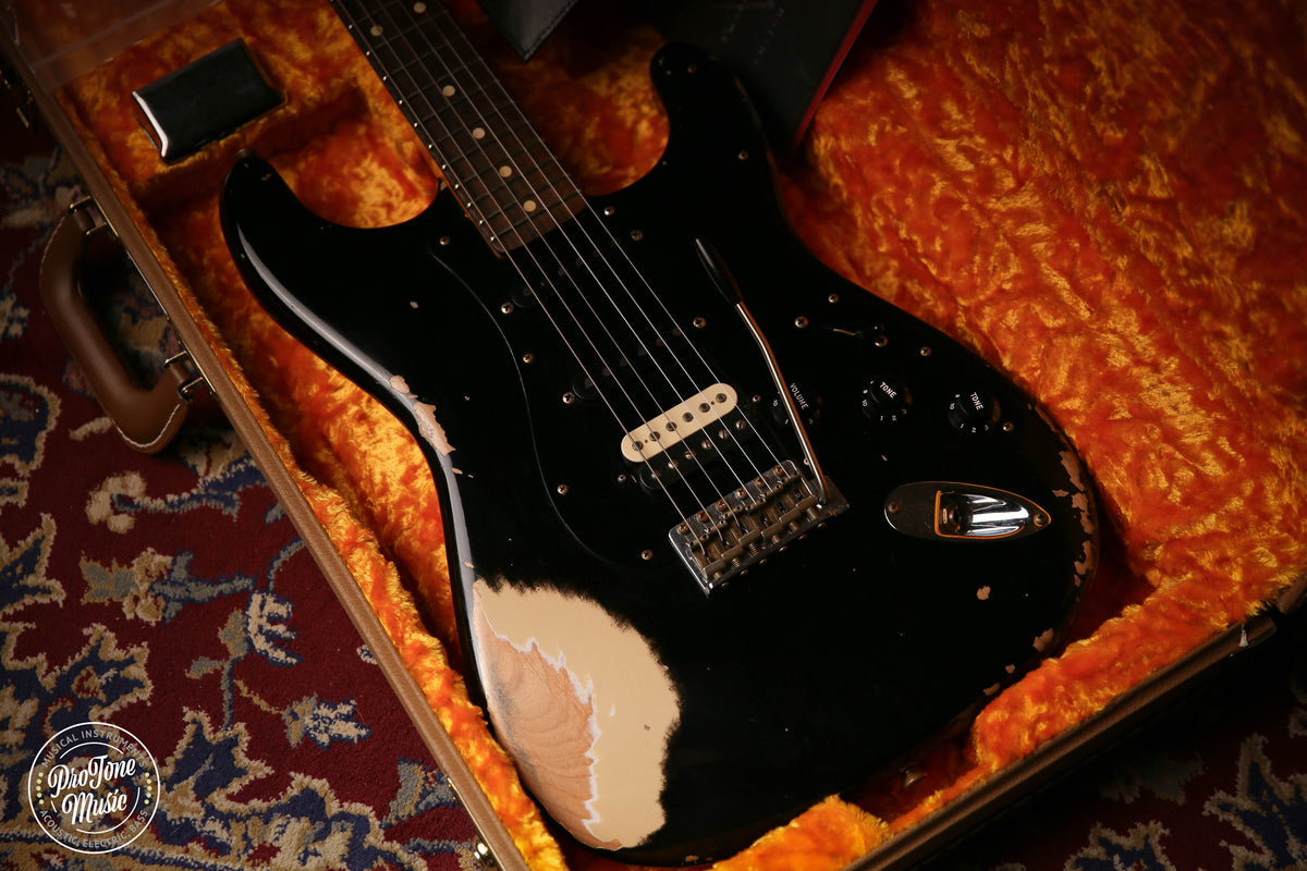 2022 Fender USA Custom Shop HSS 61 Stratocaster Heavy Relic Black - ProTone Music