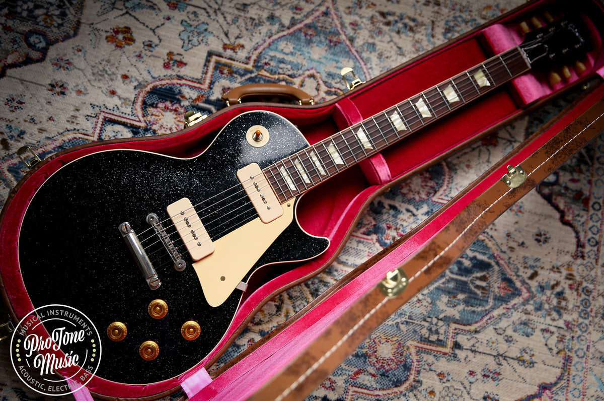 2025 Gibson Custom Shop Les Paul 56' Murphy Lab Ultra Light Aged Black Sparkle